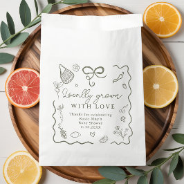 Bolsa De Papel Baby Shower Rustic Farmer de producción local