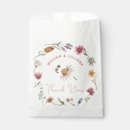 Bolsa De Papel Baby Shower Spring Wildflower Gracias