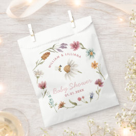 Bolsa De Papel Baby Shower Spring Wildflower Gracias