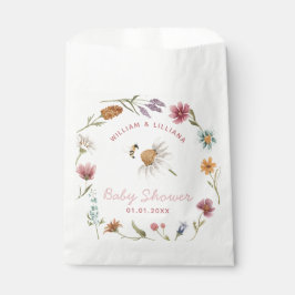 Bolsa De Papel Baby Shower Spring Wildflower Gracias