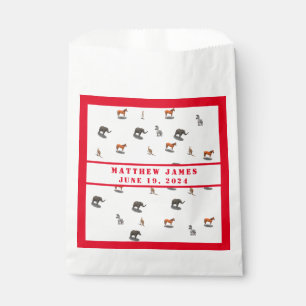 Bolsa De Papel Baby Shower Temática De Animales Variados