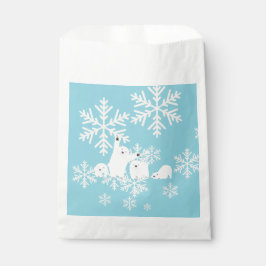 Bolsa De Papel Baby Shower Twin Polar Bears