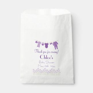 Bolsa De Papel Baby Shower Violet Little Clothes