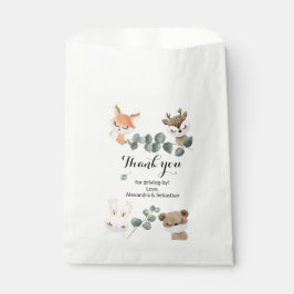 Bolsa De Papel Baby Shower virtual del bosque Woodland Forest