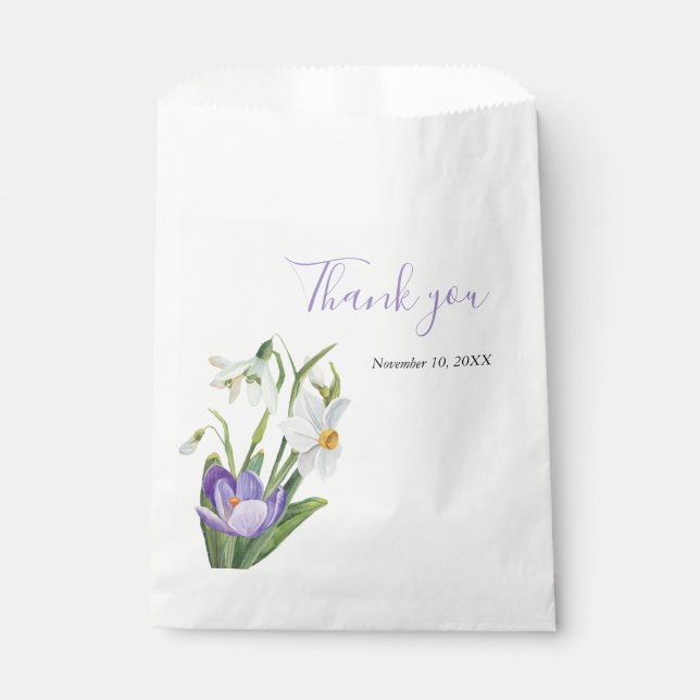 Bolsa De Papel Baby Shower Wildflower (Anverso)