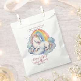 Bolsa De Papel Baby Unicorn Gracias Chicas Baby Shower