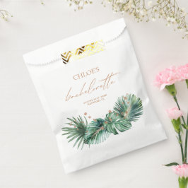 Bolsa De Papel Bachelorette moderna tropical y diamante
