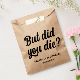 Bolsa De Papel Bachelorette Party Pero ¿Muriste? Kit de Hangover