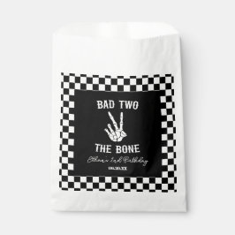 Bolsa De Papel Bad Two The Bone Skeleton Segundo Fiesta de Cumple