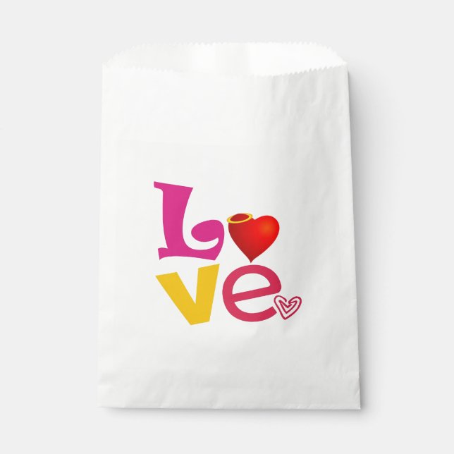 Bolsa De Papel Bag. favor de AMOR (Anverso)