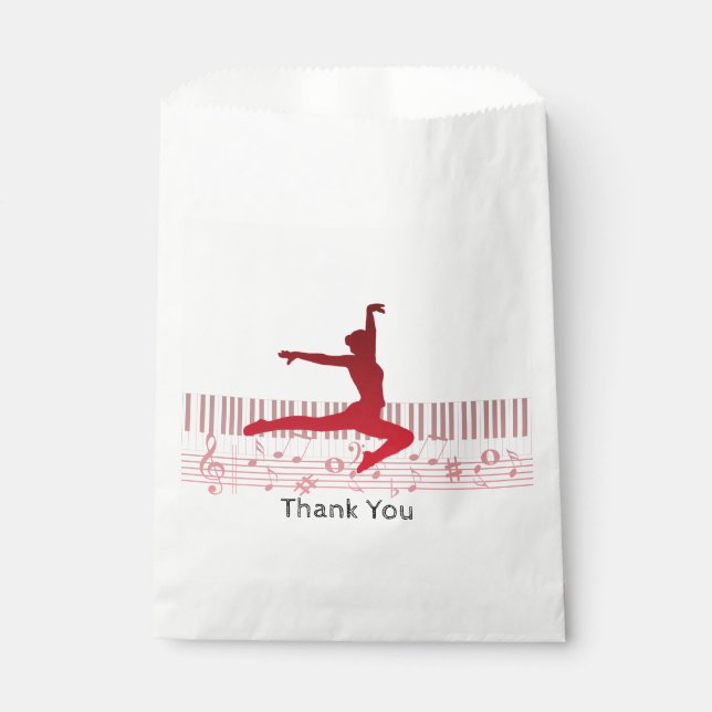 Bolsa De Papel Bailarina en un teclado       (Anverso)