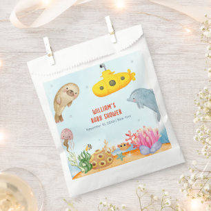 Bolsa De Papel Bajo el mar Baby Shower Náutico Marino