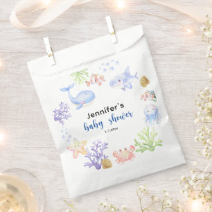 Bolsa De Papel Bajo el mar Baby Shower Ocean Animals