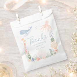 Bolsa De Papel Bajo el mar. Gracias por protegerse