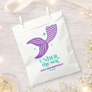 Bolsa De Papel Bajo la Sirena De Mar, Favor Del Cumpleaños De La