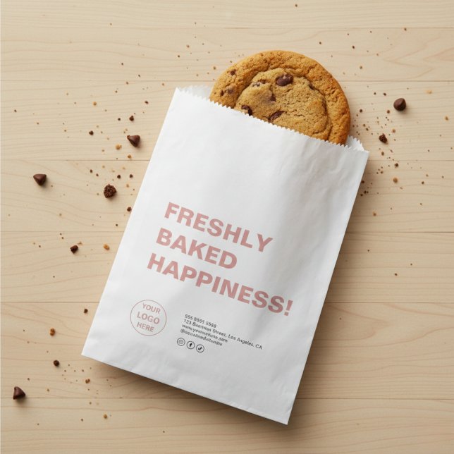 Bolsa De Papel Bakery Modern Custom Logo Paper Bag (Bakery Modern Custom Logo Paper Bag)