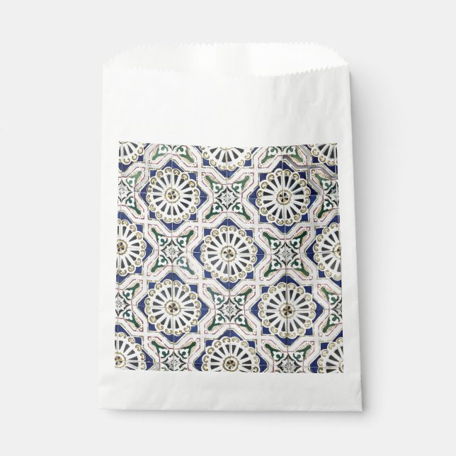 Bolsa De Papel Baldosas portuguesas - Geométrico colorido Azulejo (Anverso)