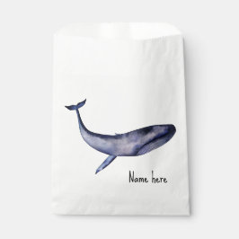 Bolsa De Papel Ballena azul acuarela