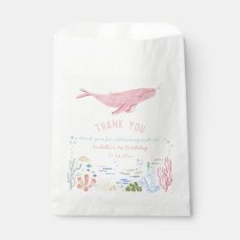 Bolsa De Papel Ballenas Bajo El Mar Cumpleaños Gracias