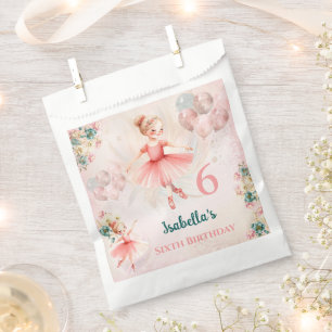 Bolsa De Papel Ballerina Blond Pink Verde azulada Floral Giro Cum