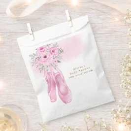 Bolsa De Papel Ballerina floral rosa elegante zapatillas Baby Sho
