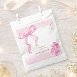 Bolsa De Papel Ballerina Zapatos minimalista Bow Baby Shower