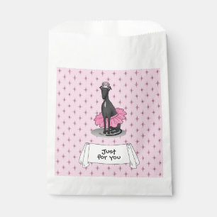 Bolsa De Papel Ballet Ballerina Princess Greyhound Dog (negro)