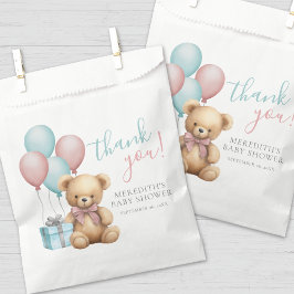 Bolsa De Papel Balloon Teddy Bear Baby Shower