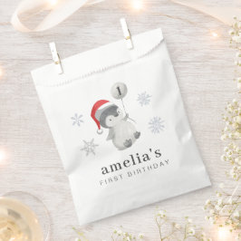 Bolsa De Papel Balón Pingüino Primer Cumpleaños