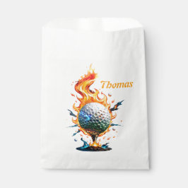 Bolsa De Papel Baloncesto de golf blanco brillante