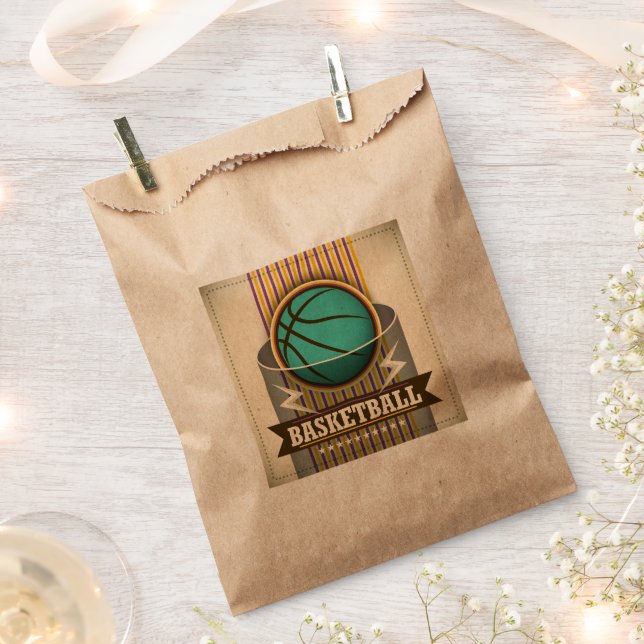 Bolsa De Papel Baloncesto Deporte Juego de pelotas Guay (Cortado)