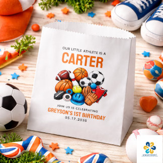 Bolsa De Papel Balones Deportivos Modern Boys All Star Cumpleaños