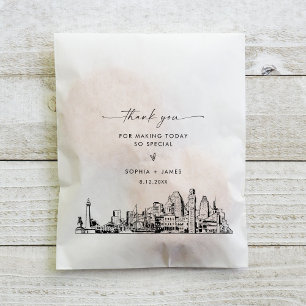 Bolsa De Papel Baltimore Skyline Boda Gracias Bags Favor
