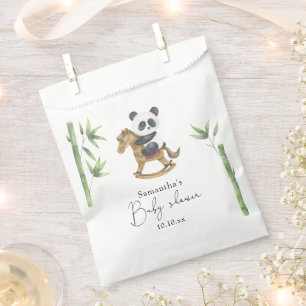 Bolsa De Papel Bambú y ducha de bebé Panda Bear