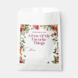 Bolsa De Papel Banda rosa y fiesta floral Galentine