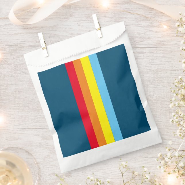 Bolsa De Papel Bandas favoritas de bandas retro (Múltiple azul de (Cortado)