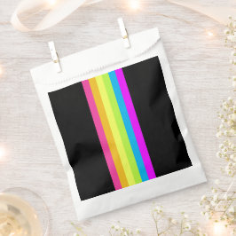 Bolsa De Papel Bandas favoritas de bandas retro (negro y neón múl