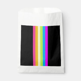 Bolsa De Papel Bandas favoritas de bandas retro (negro y neón múl