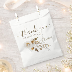 Bolsa De Papel Bandas favoritas de casamiento floral acuarela