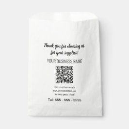 Bolsa De Papel Bandas favoritas de código QR moderno simple