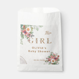Bolsa De Papel Bandas favoritas de ducha Floral Baby Girl