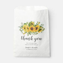 Bolsa De Papel Bandas favoritas de girasoles