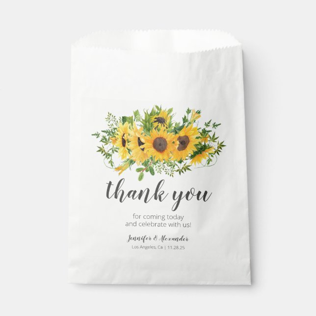 Bolsa De Papel Bandas favoritas de girasoles (Anverso)