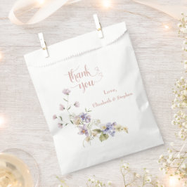 Bolsa De Papel Bandas favoritas de la boda floral acuarela elegan