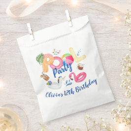 Bolsa De Papel Bandas favoritas de la fiesta de la piscina