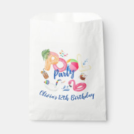 Bolsa De Papel Bandas favoritas de la fiesta de la piscina