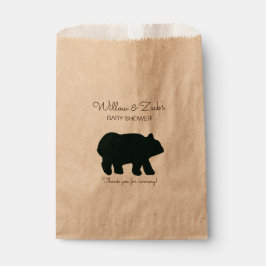 Bolsa De Papel Bandas favoritas de la fiesta del oso rústico Kraf