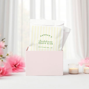 Bolsa De Papel Bandas verdes y amarillas retro modernas Bachelore