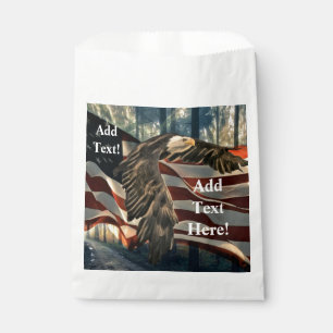 Bolsa De Papel Bandera americana águila calva