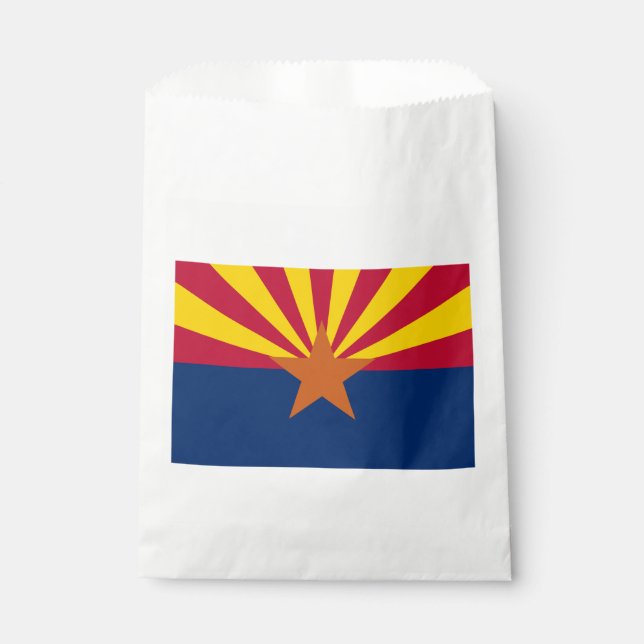 Bolsa De Papel Bandera de Arizona: Poniendo a Star Sun, el Estado (Anverso)